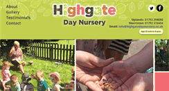 Desktop Screenshot of highgatedaynursery.co.uk